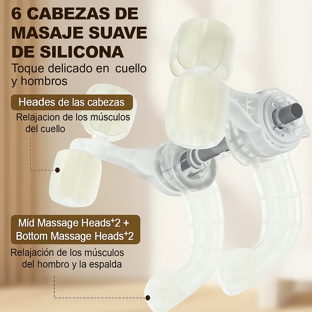 MASAJEADOR PROFUNDO - MANOS LIBRES - PARA CUELLO Y HOMBROS