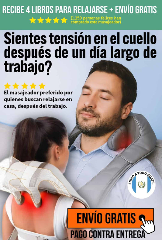 MASAJEADOR PROFUNDO - MANOS LIBRES - PARA CUELLO Y HOMBROS