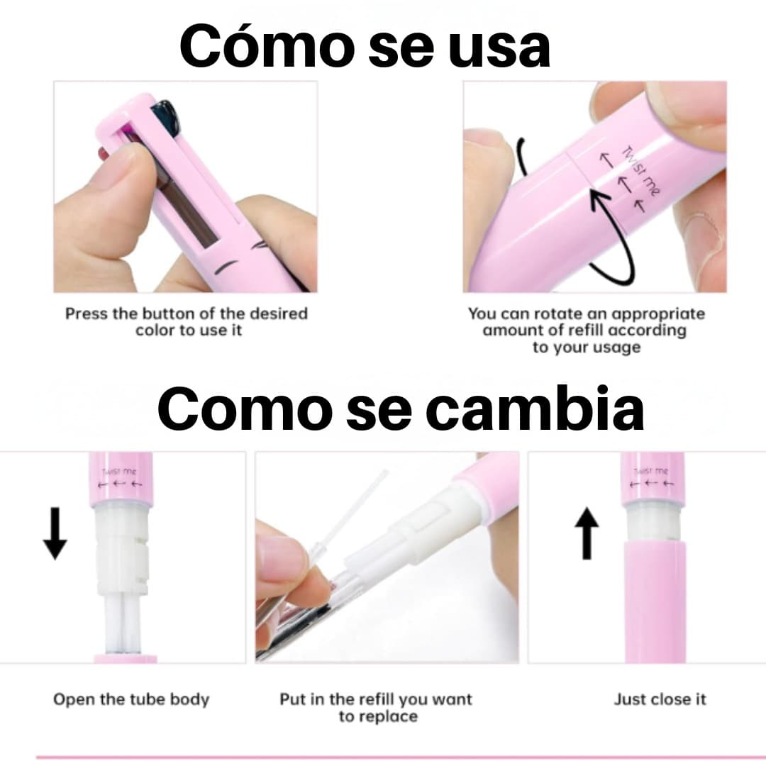 2x1 Lápiz de maquillaje 4 en 1, dos al precio de uno