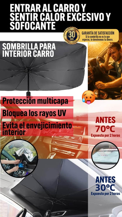 ADIOS AL CALOR SOFOCANTE: ENTRA A TU CARRO FRESCO Y PROTEGIDO CON NUETSRA SOMBRILLA PARA PANORÁMICO