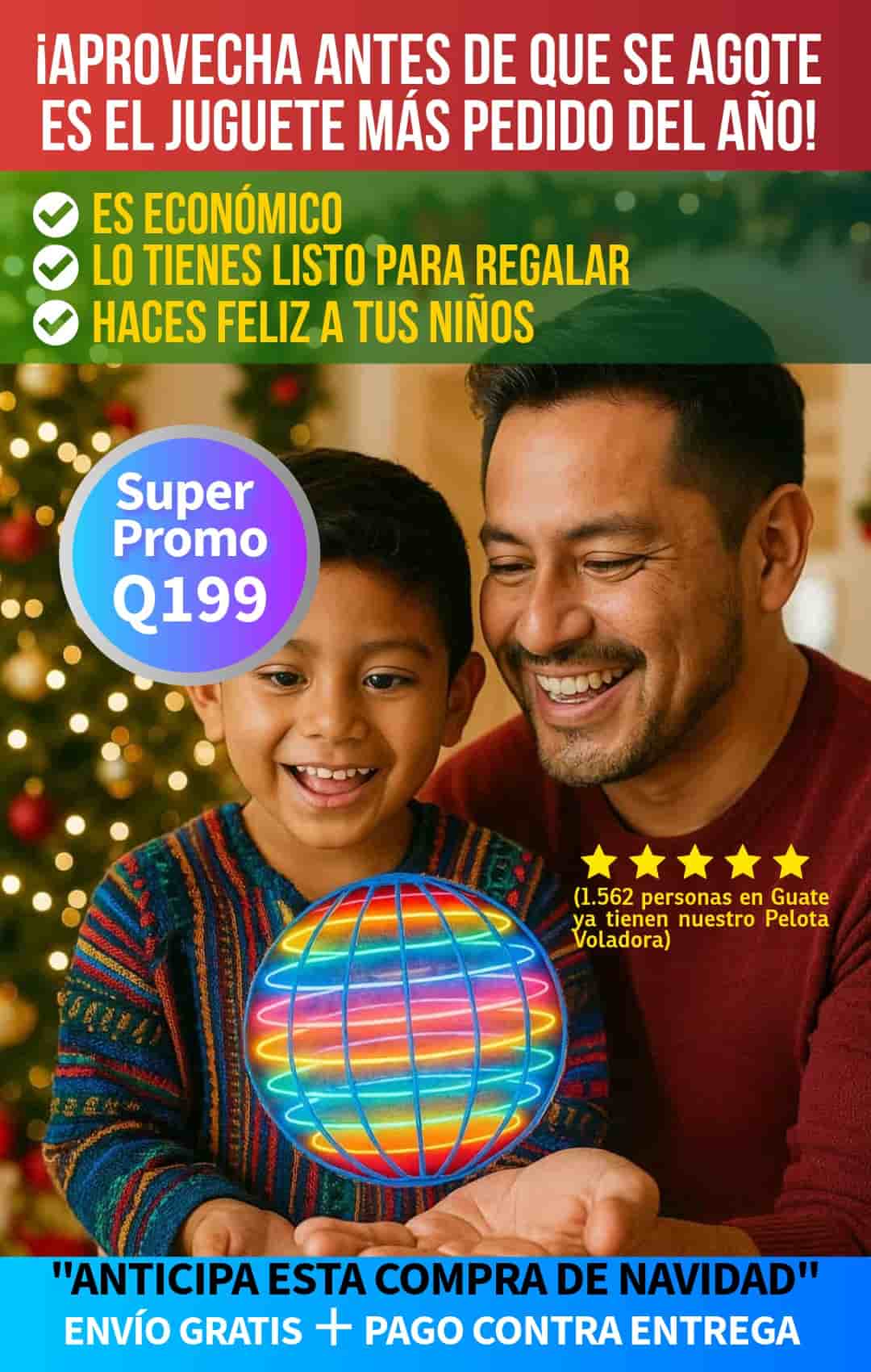 LumiFly™ Sorprende a tus hijos con la pelota voladora que ilumina la Navidad.
