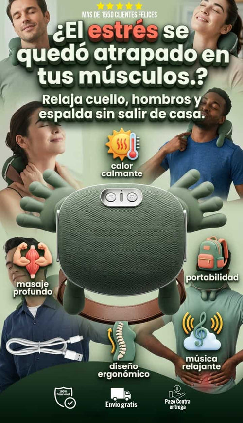 MASAJEADOR DE CUELLO Y HOMBROS PORTATIL