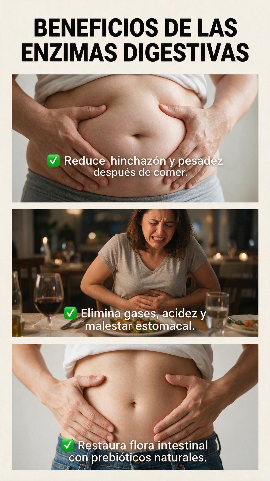 Beneficios enzimas digestivas - 3 fotos apiladas gamepage